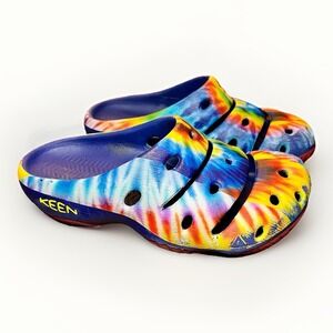 Keen Yogui Arts Clogs Women Sz 5 Rainbow Tie dye Clogs